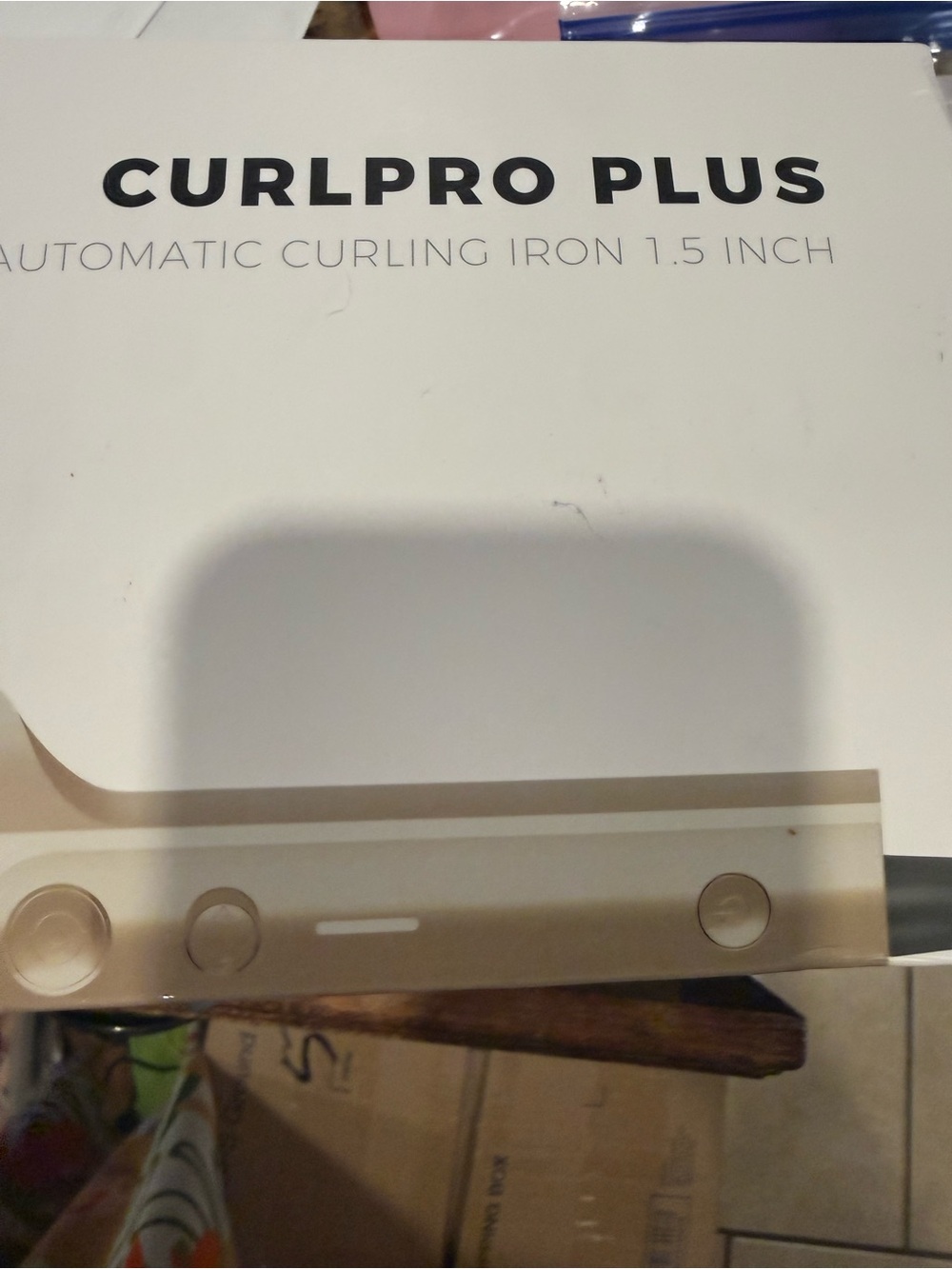 CURLPRO PLUS Automatic Curling Iron 1.5 Inch - White/Gold new